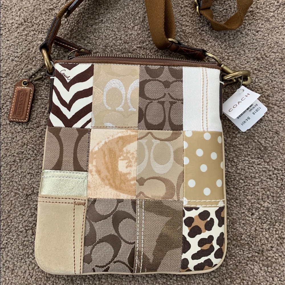 NWT COACH Swing Pack Crossbody Patchwork Bag